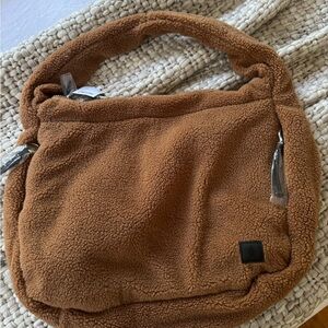 Free People Brown Fuzzy Shoulder Bag